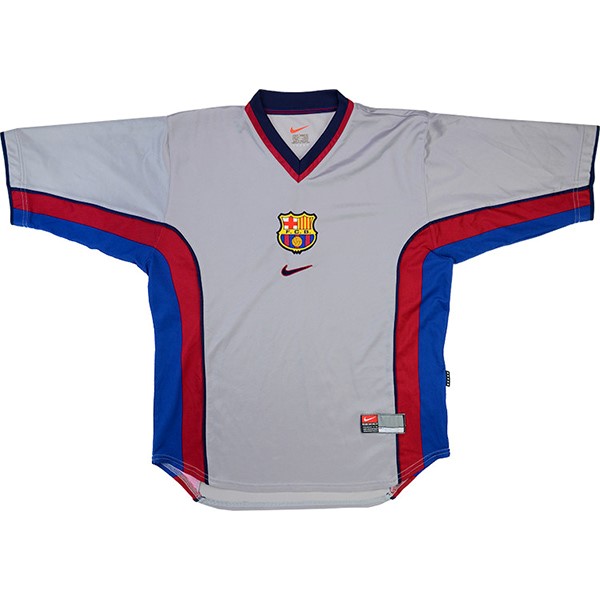 Camiseta Barcelona Segunda equipación Retro 1998 2001 Gris